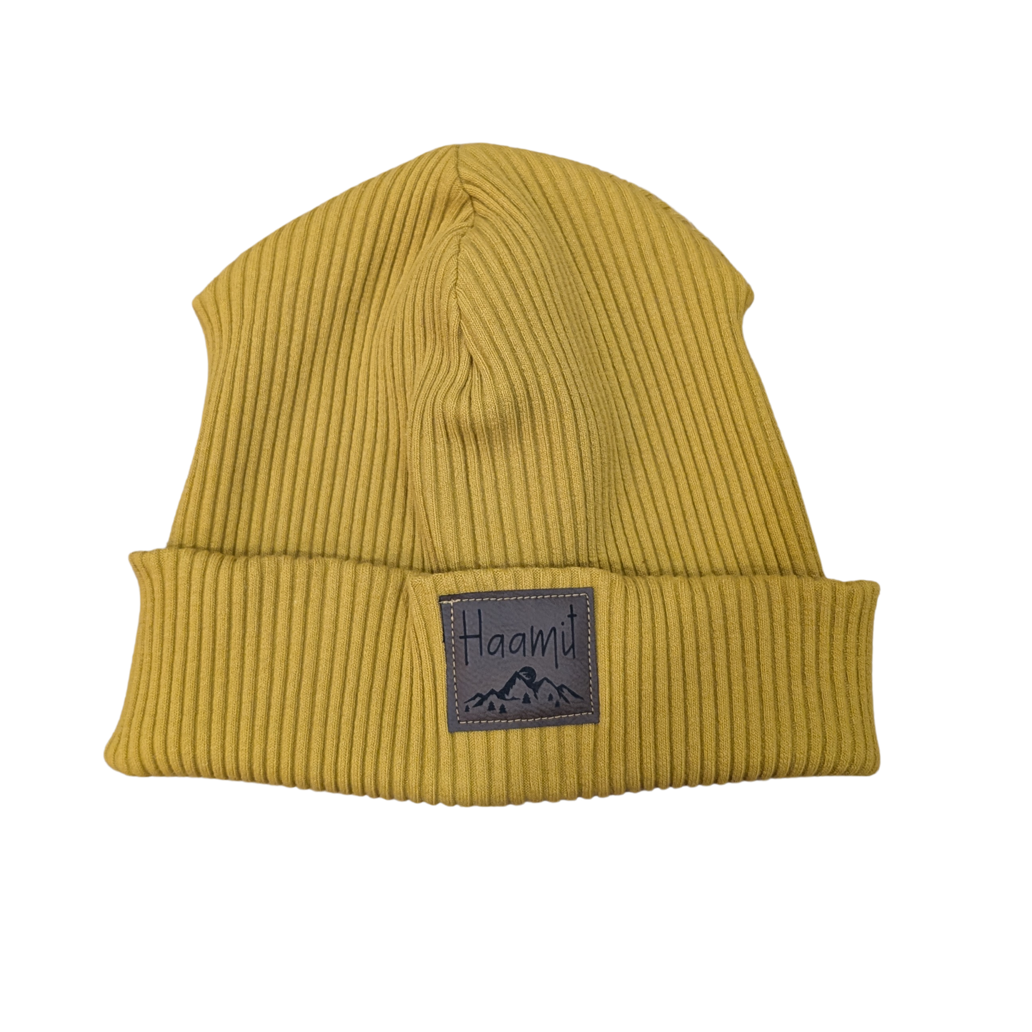 Winterbeanie aus Baumwolle - Ocker
