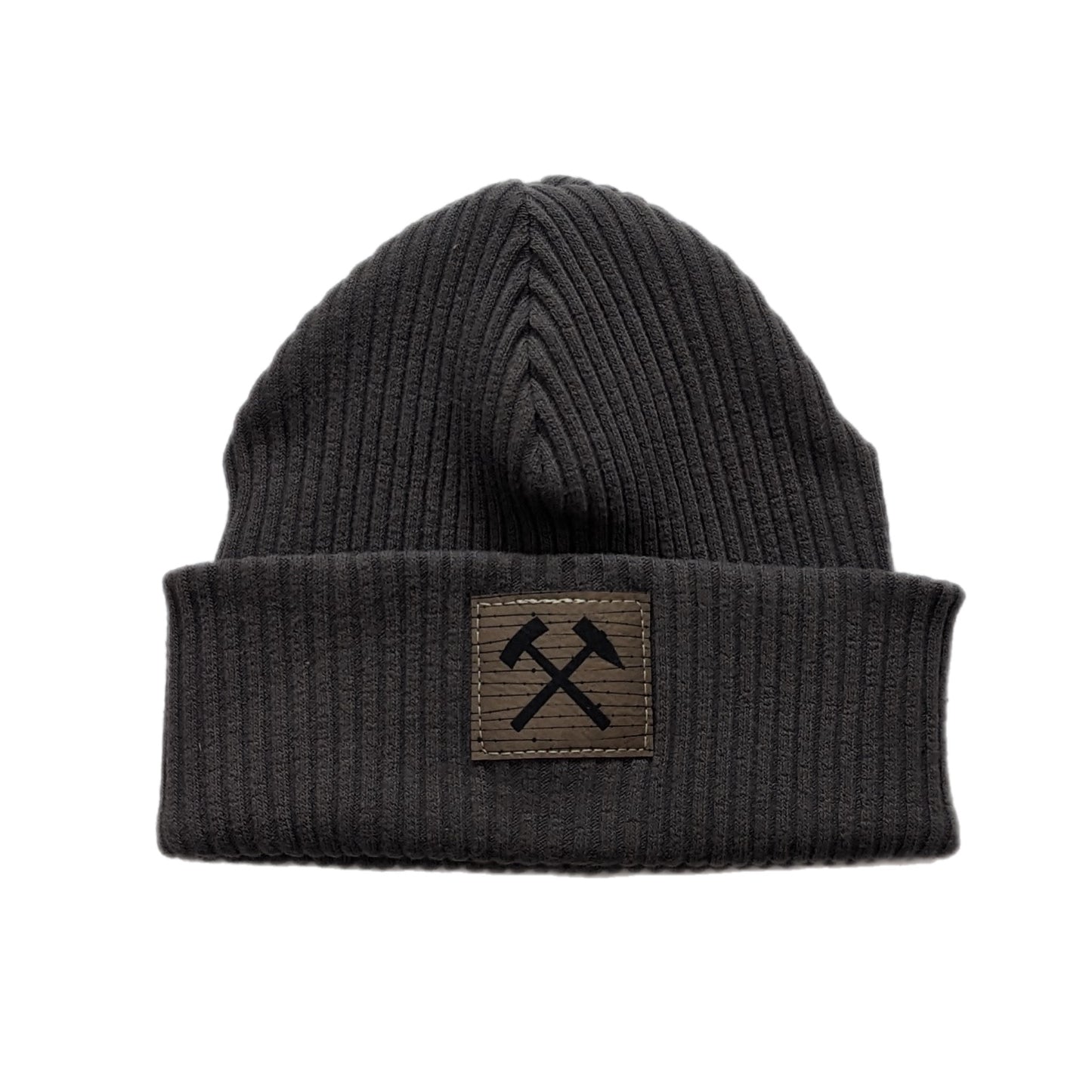 Winterbeanie aus Baumwolle - Dunkelgrau