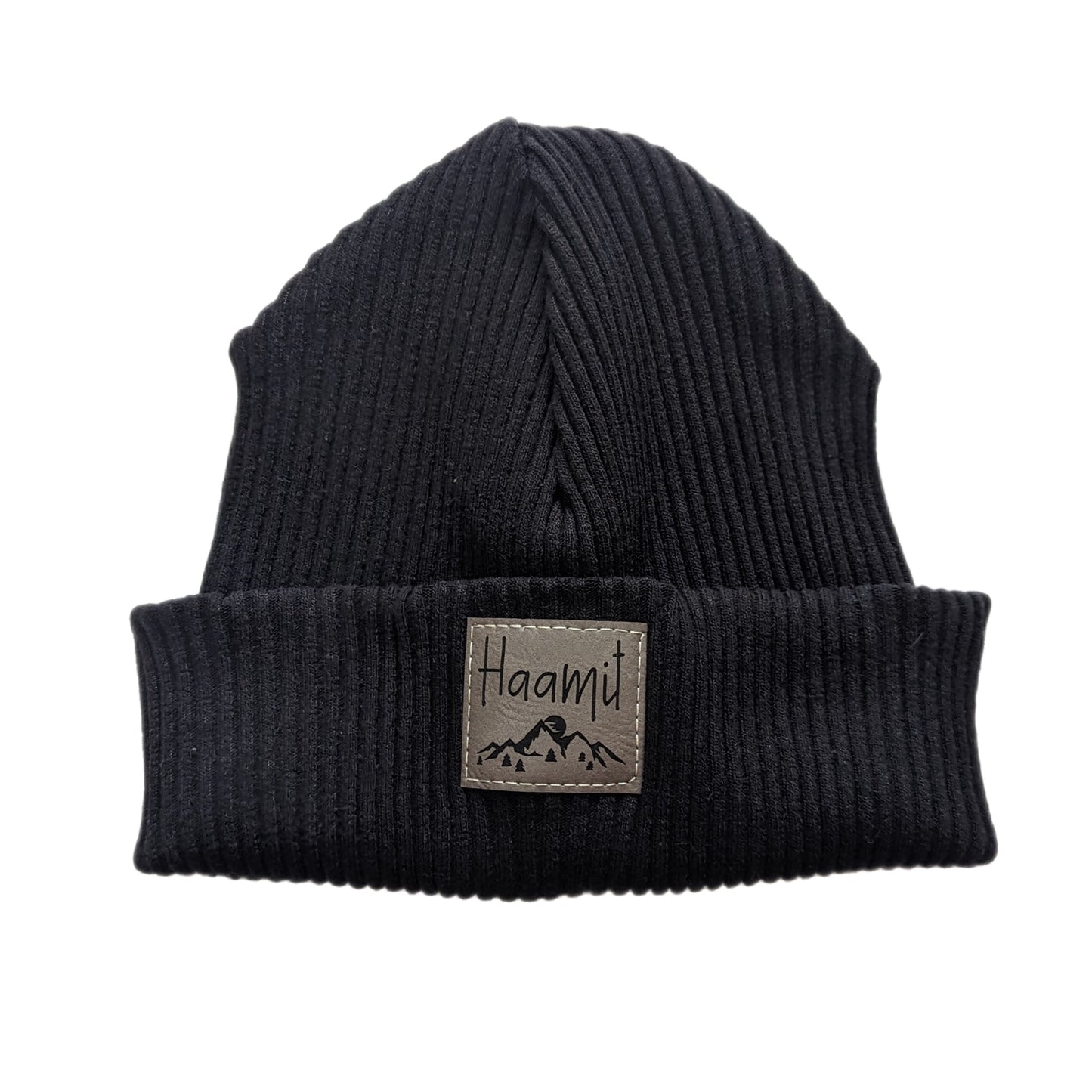 Winterbeanie aus Baumwolle - Schwarz