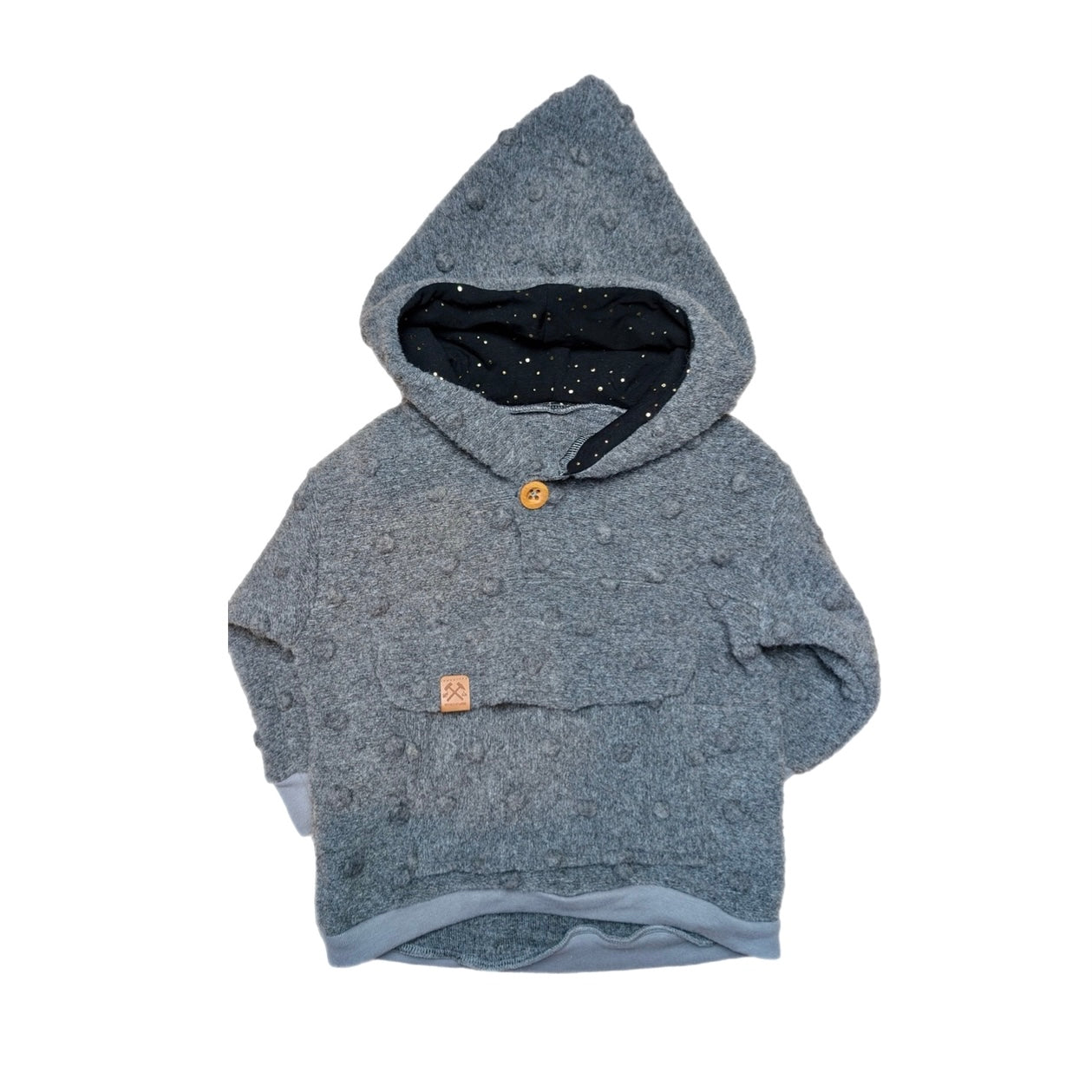 Outdoor Hoodie - Grau Goldpunkte
