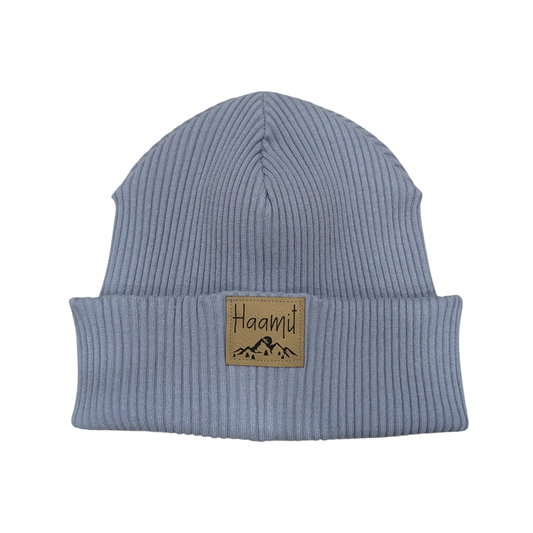 Winterbeanie aus Baumwolle - Flieder