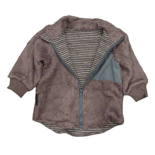 Baumwollplüsch Jacke - Mauve