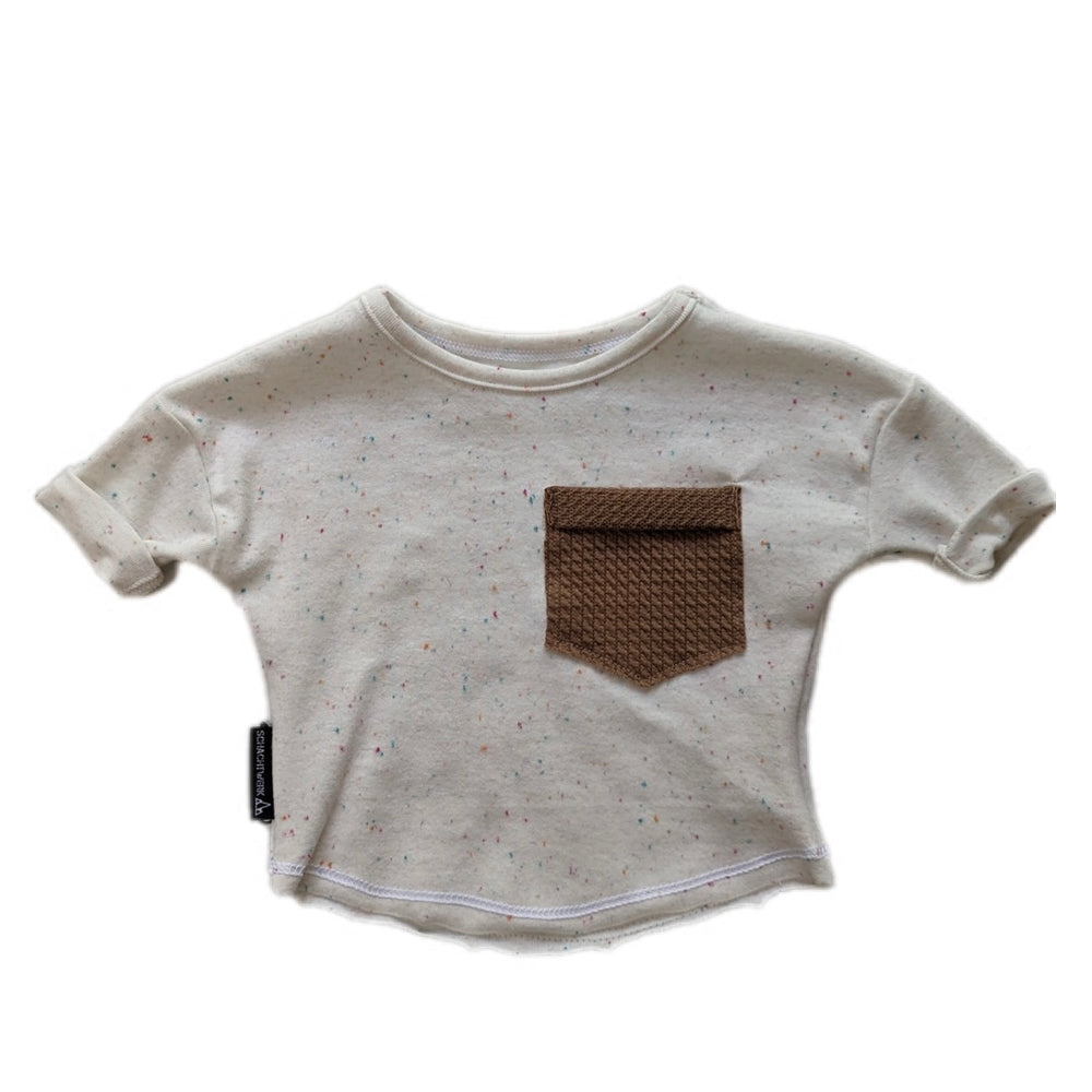 Langarm Sweater - Weiß Konfetti