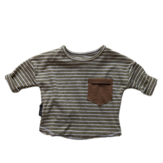 Langarm Sweater - grün Streifen