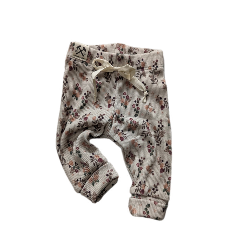 Leggins - gerippt Blumen