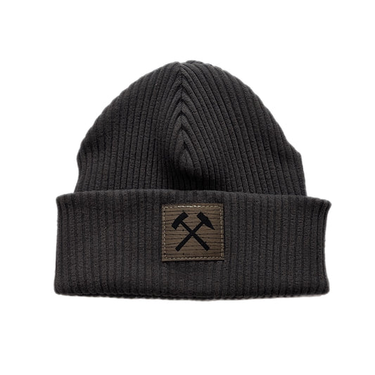 Winterbeanie aus Baumwolle - Dunkelgrau