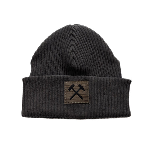 Winterbeanie aus Baumwolle - Dunkelgrau