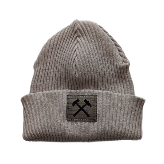 Winterbeanie aus Baumwolle - Beige