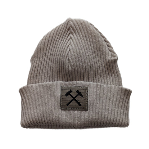Winterbeanie aus Baumwolle - Beige