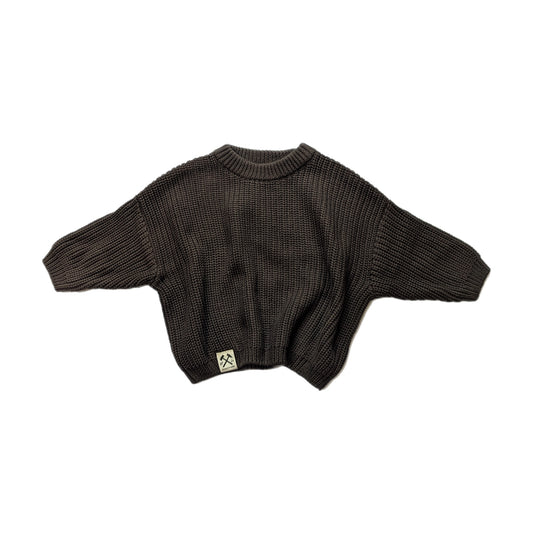 Oversized Strickpulli - Dunkelgrün