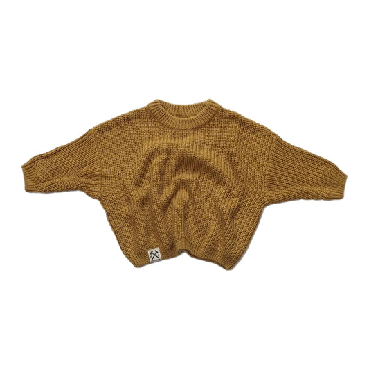 Oversized Strickpulli - Ocker