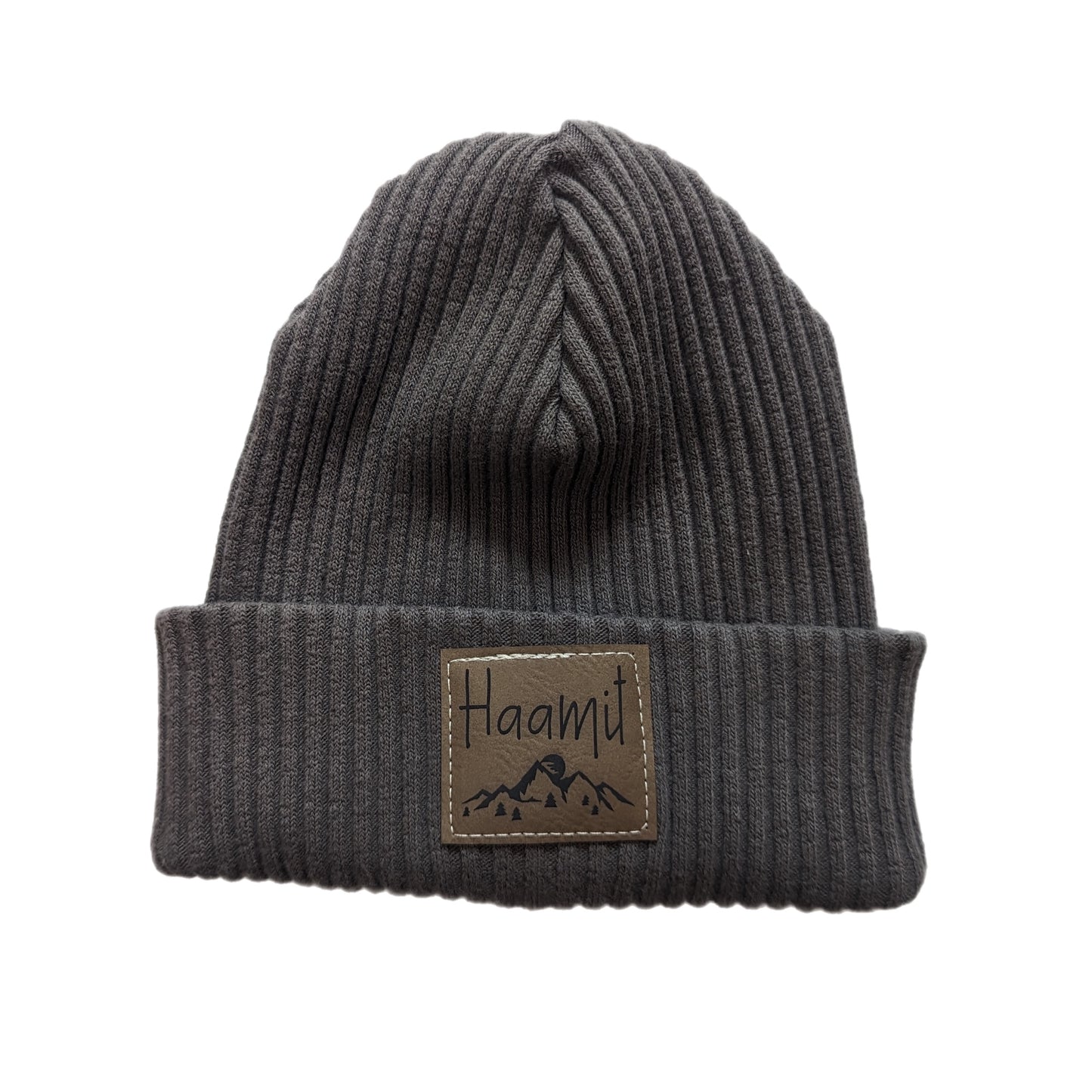 Winterbeanie aus Baumwolle - Dunkelgrau