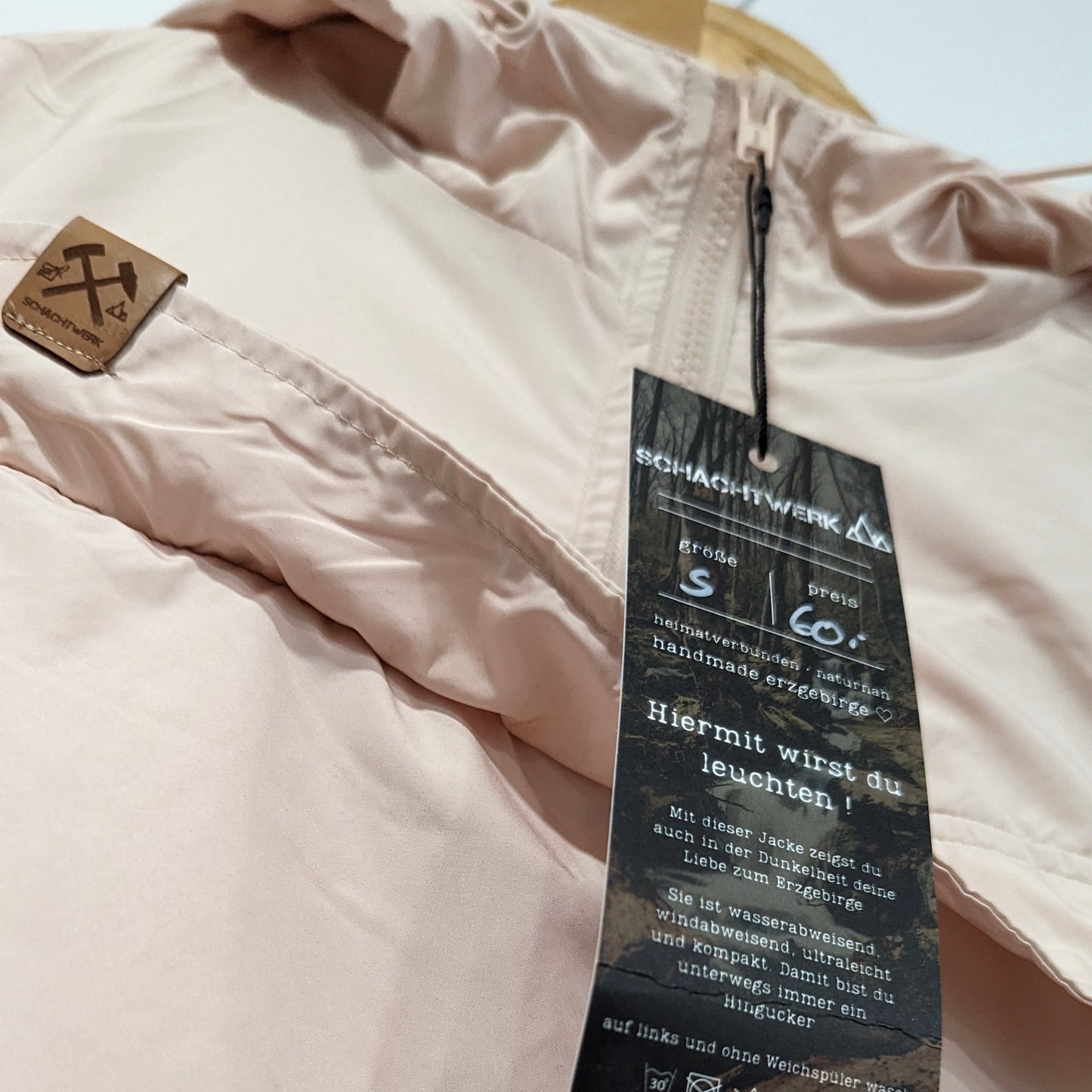 Damen Windbreaker reflektierend - Glück Auf rosa