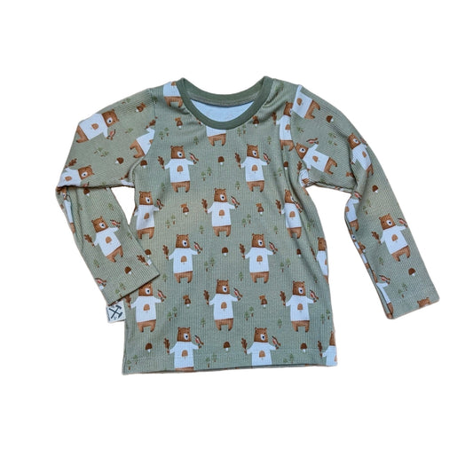 Langarm Ribshirt - Teddys