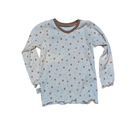 Langarm Ribshirt - Blumen