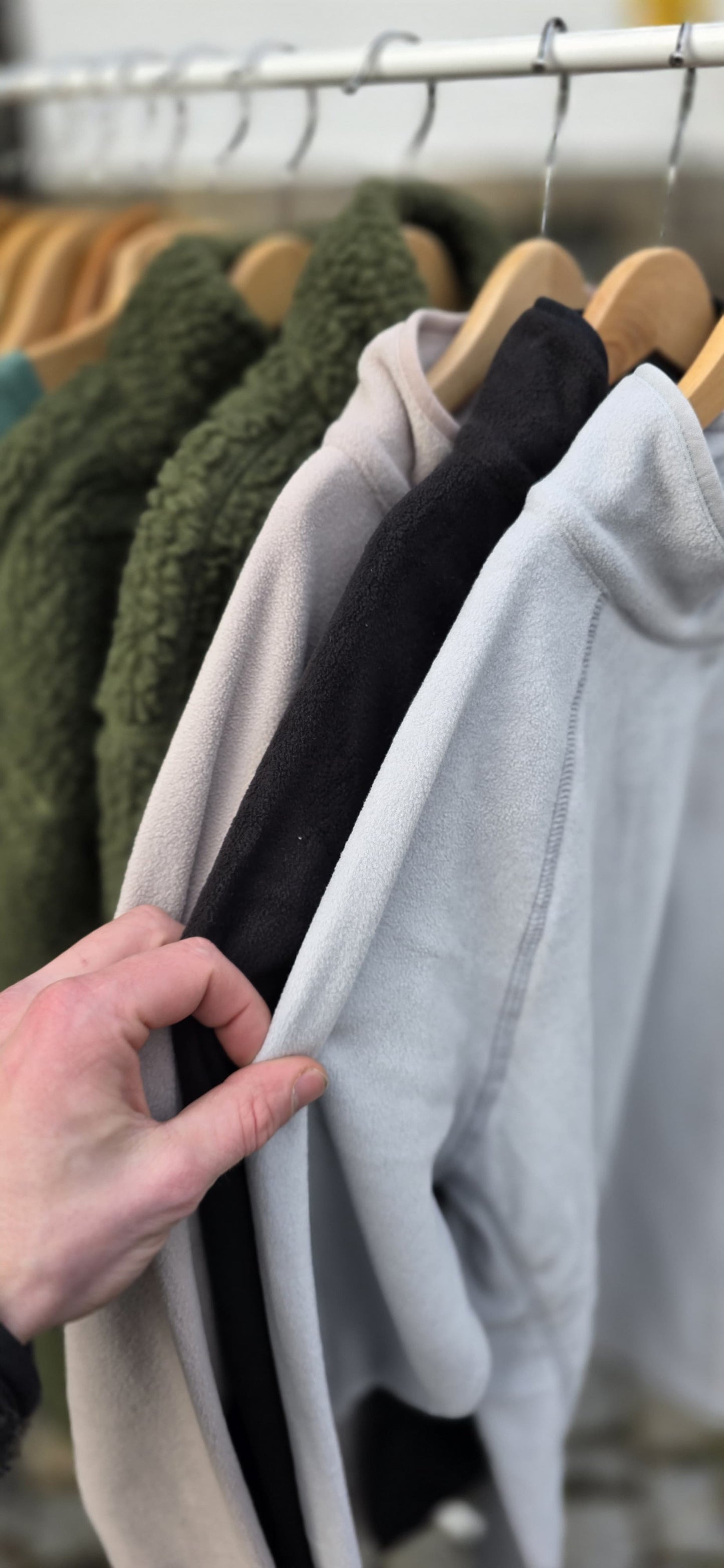 Fleece Pullover - Schwarz