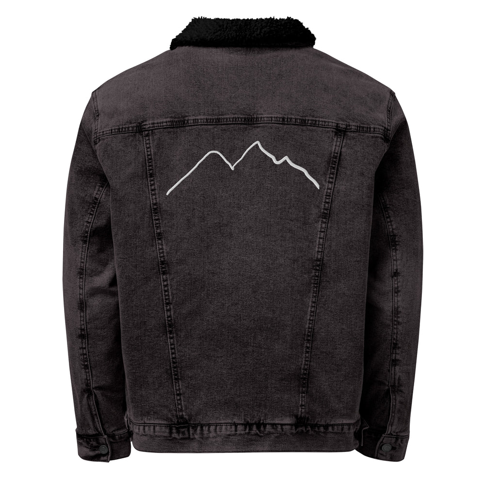 Unisex  Sherpa Jeansjacke - Schwarz