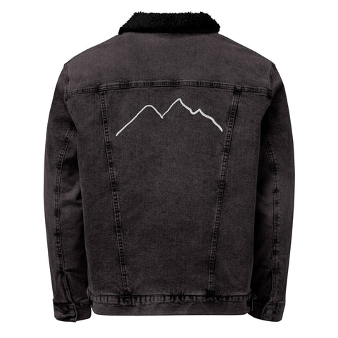 Unisex  Sherpa Jeansjacke - Schwarz