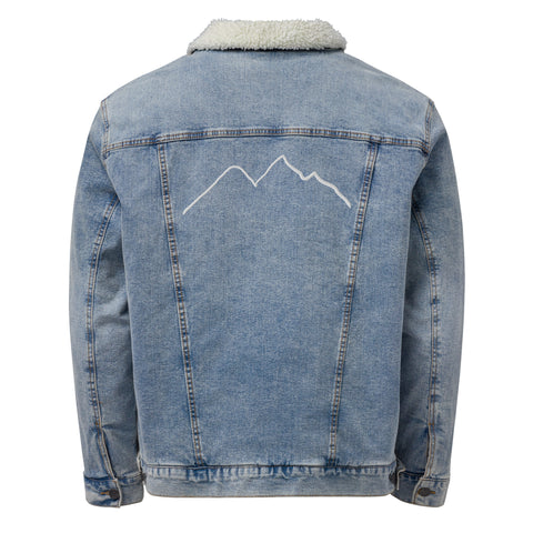 Unisex  Sherpa Jeansjacke - Jeansblau