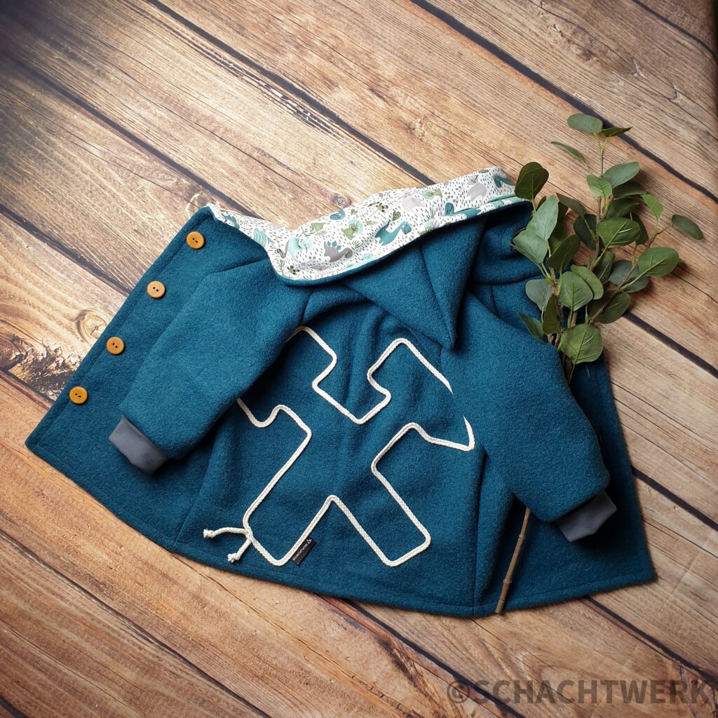 Walkjacke mit Hammer und Meisel