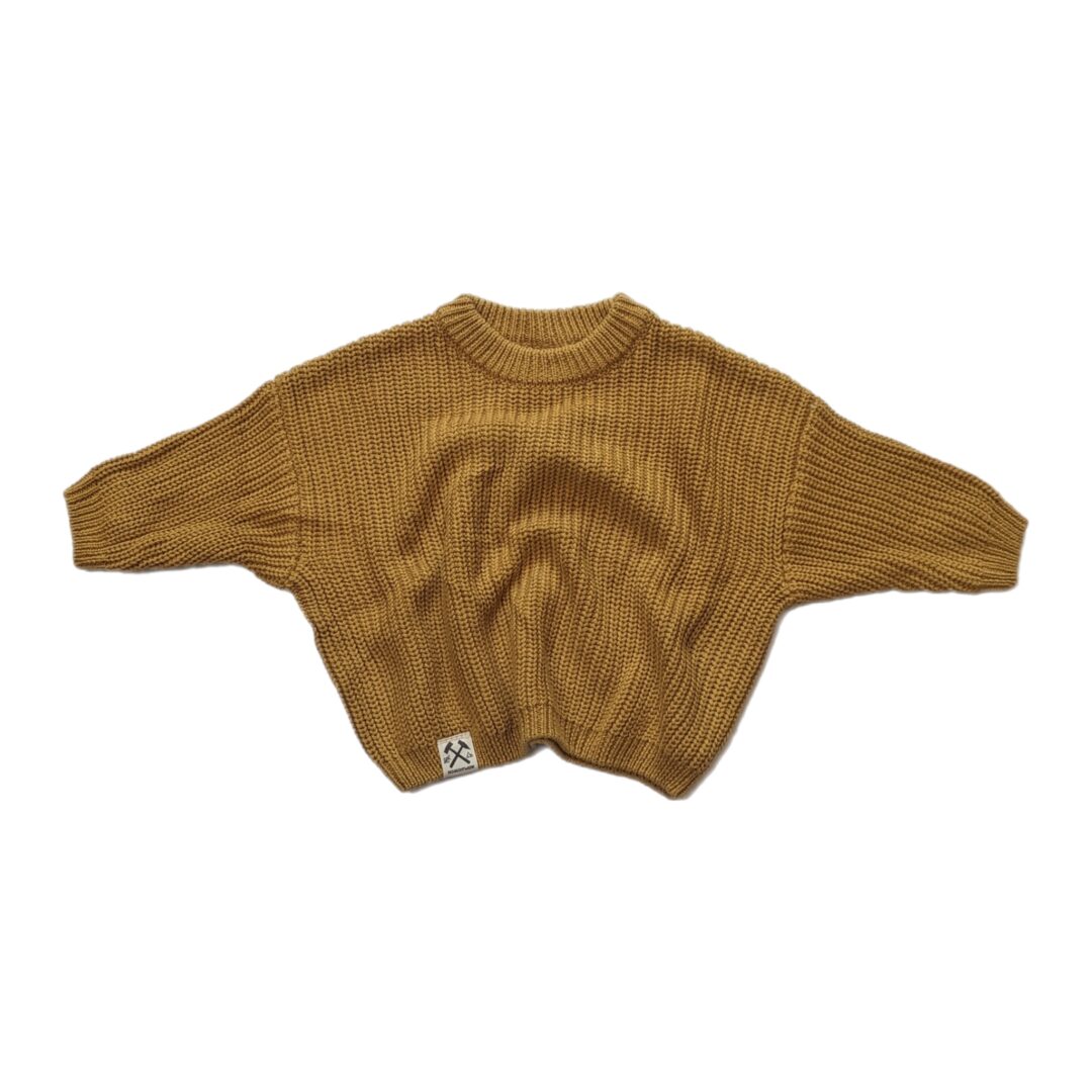 Oversized Strickpulli - Ocker
