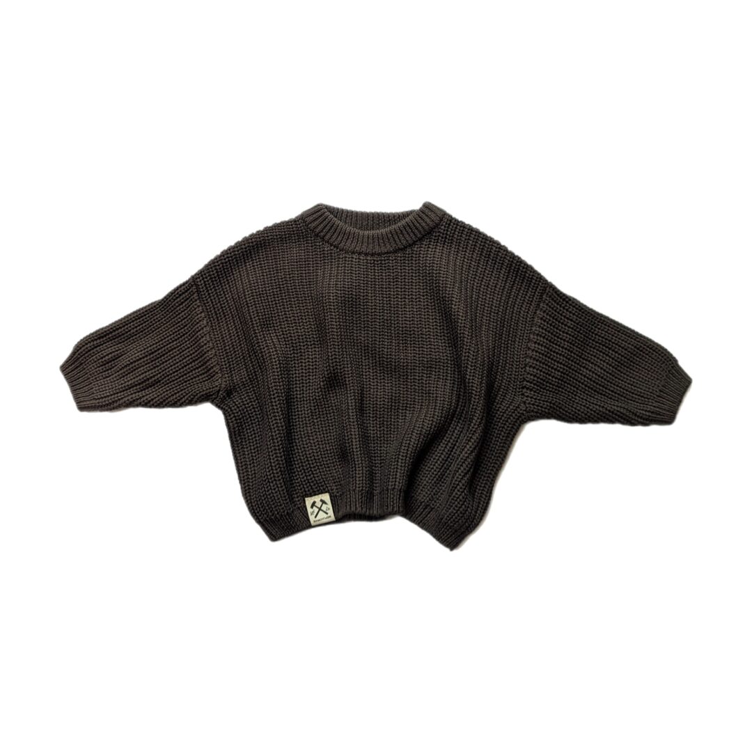 Oversized Strickpulli - Waldgrün