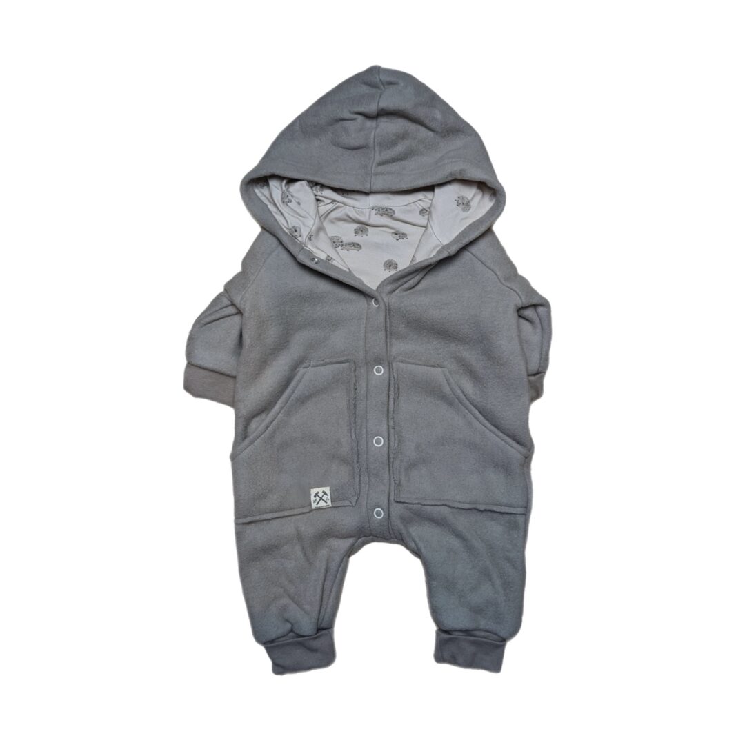Dicker Baumwollfleece Overall 'Igel'