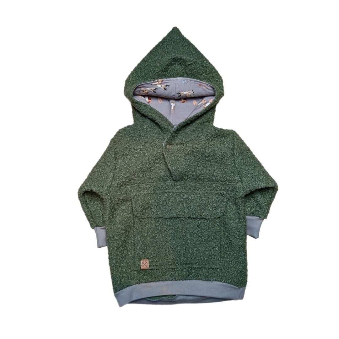 Outdoor Hoodie Grün Waldtiere