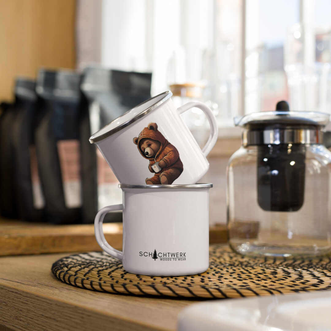 Emailletasse 'Teddybär'