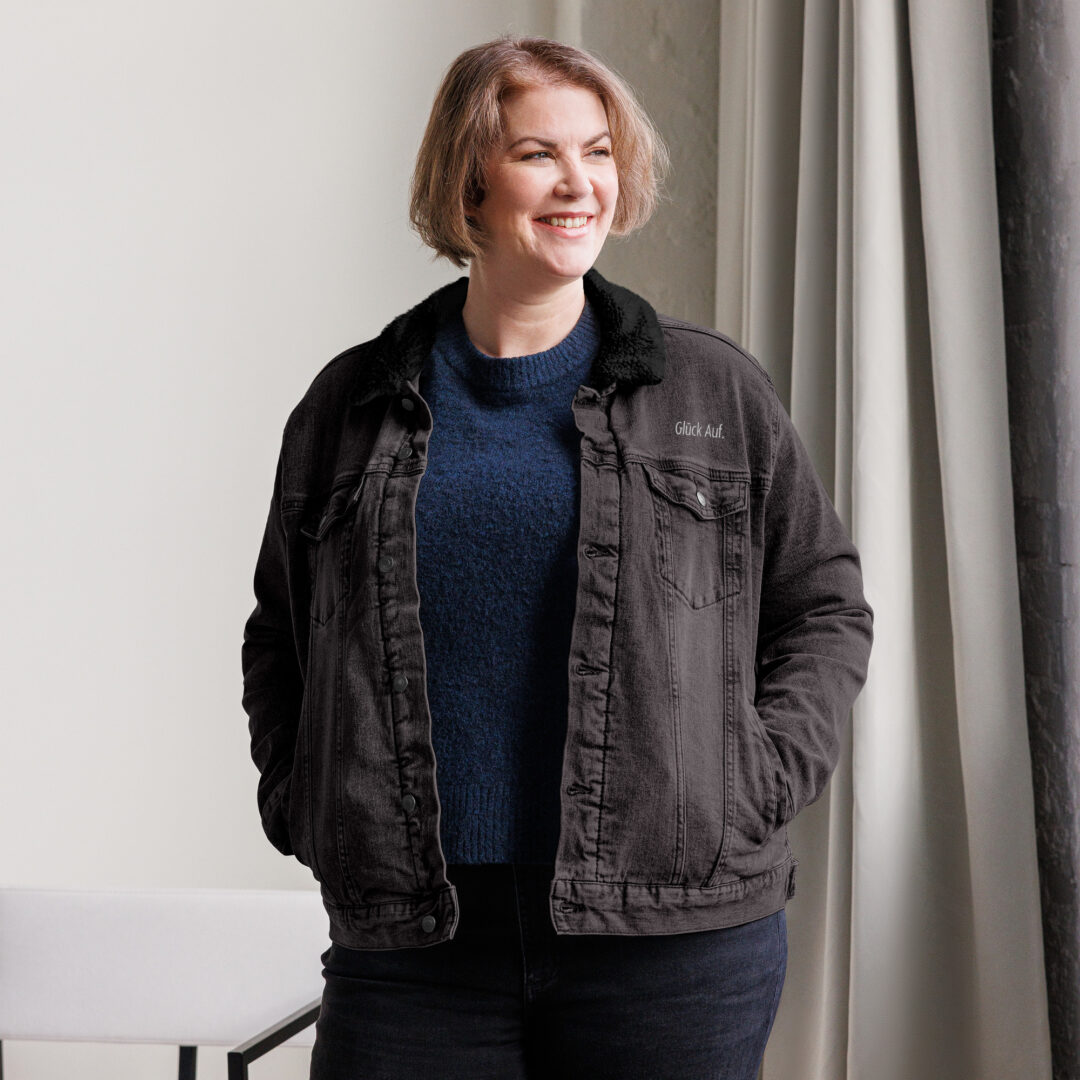 Unisex  Sherpa Jeansjacke – Bild 2
