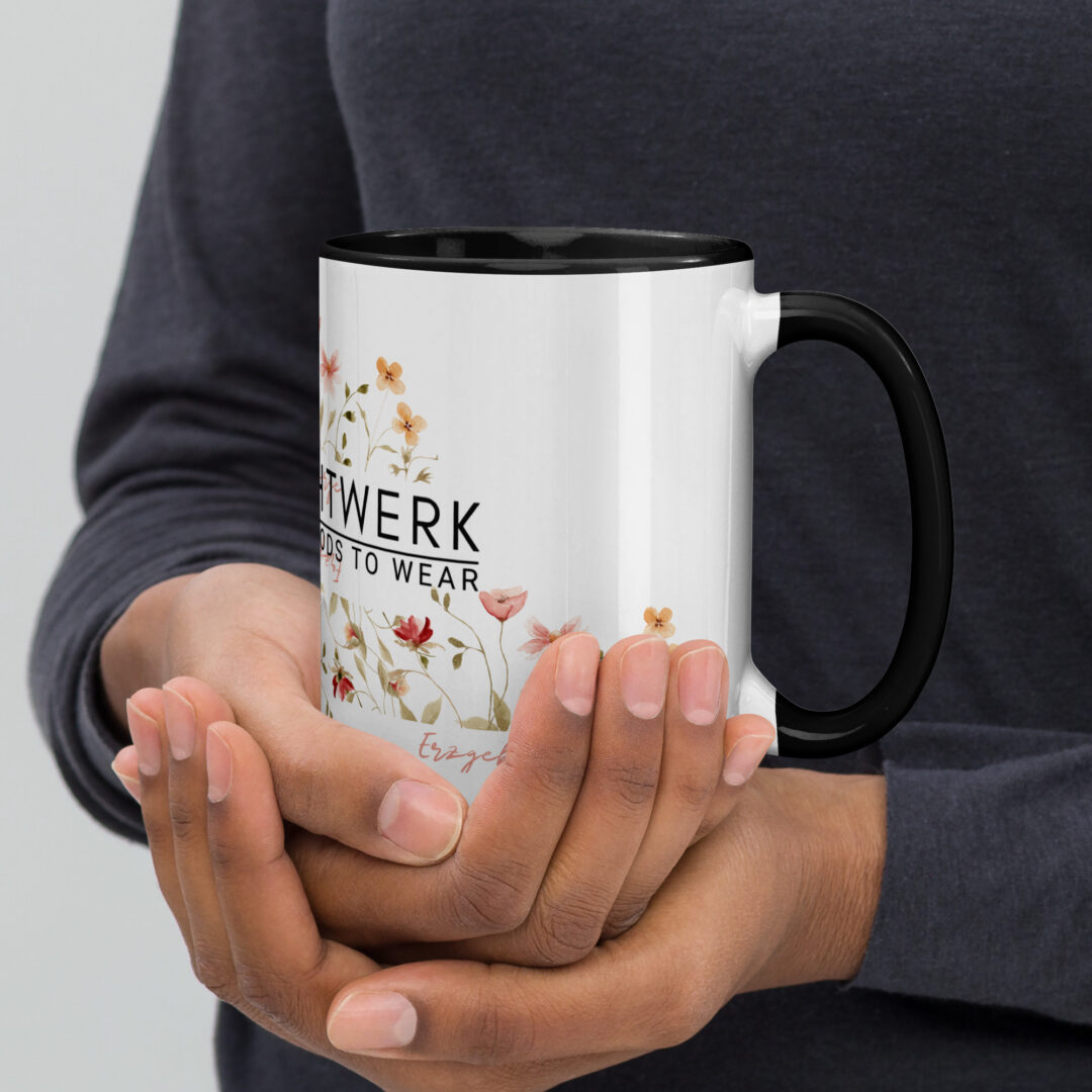 Keramik Tasse 'Glück Auf Floral' – Bild 3
