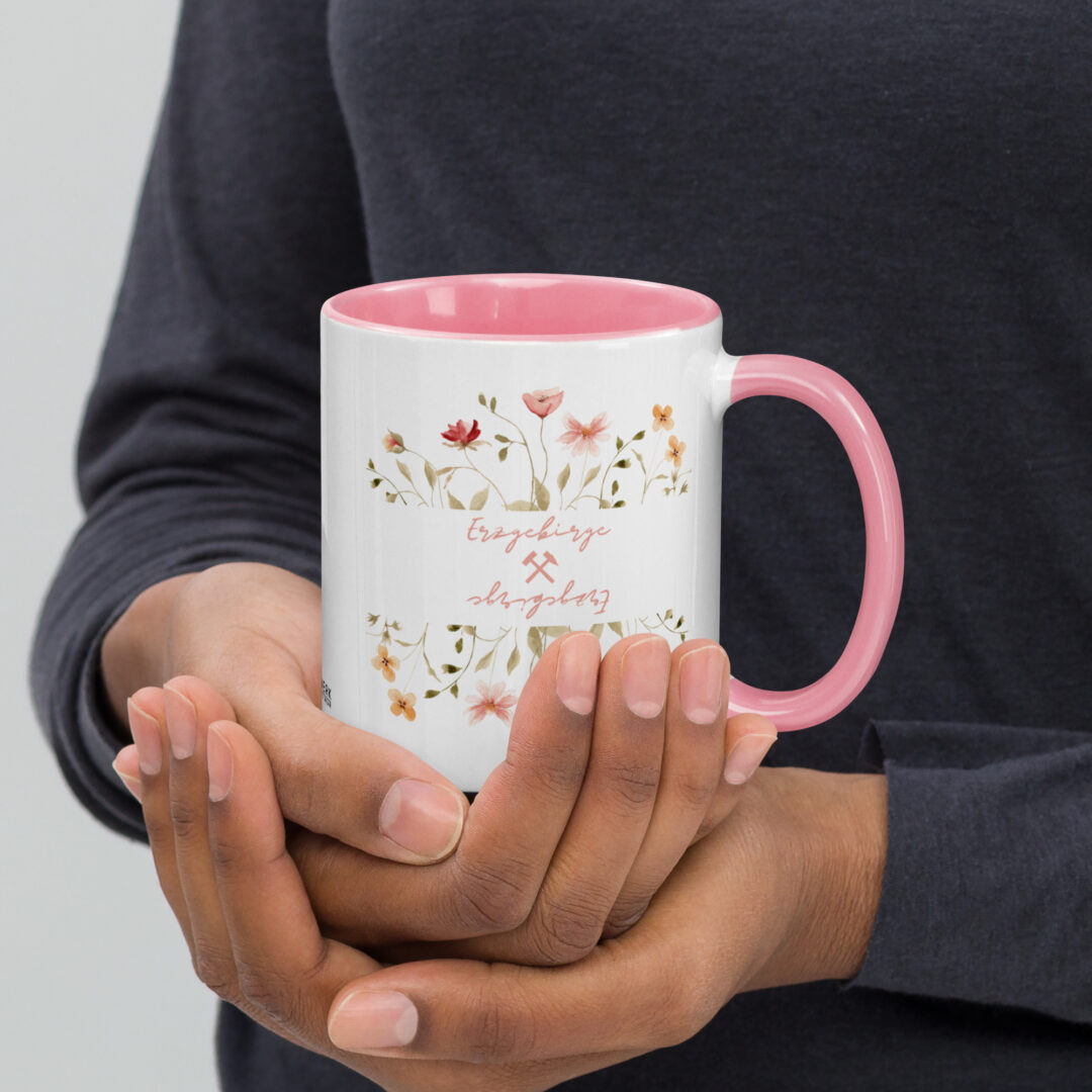 Keramik Tasse 'Glück Auf Floral' – Bild 5
